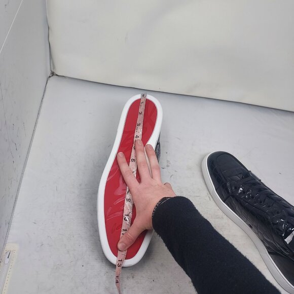 Christian Louboutin Rantulow Orlato Crocodile Black Patent Sneaker - Picture 10 of 10